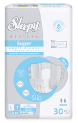 Scutece pentru Adulți Sleepy Medical Super 1 , mărimea L (100–150 cm) – 30 bucăți