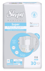 Scutece pentru Adulți Sleepy Medical Super 1, mărimea M (80–120 cm) – 30 bucăți