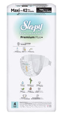 Scutece pentru bebeluși Sleepy BIO NATURAL PREMIUM- mărime 4 Maxi , 7-14kg, 42 bucăți