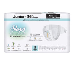 Scutece pentru bebeluși Sleepy BIO NATURAL PREMIUM- mărime 5 Junior, 11-18kg, 36 bucăți