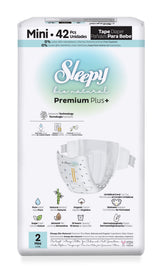 Scutece pentru bebeluși Sleepy BIO NATURAL PREMIUM- mărime 2 Mini, 3-6kg, 42bucăți