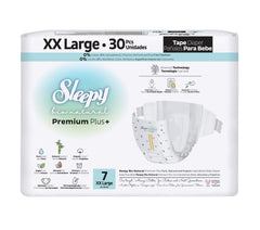 Scutece pentru bebeluși Sleepy BIO NATURAL PREMIUM- mărime 7XXLARGE, 20-30kg, 30 bucăți