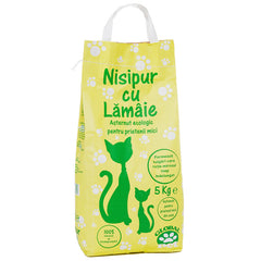 Nisipur Asternut ecologic pentru pisici, lămâie- 5kg