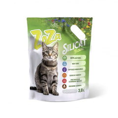 ZAZA CAT Silicat Floral 3.8L – Așternut Igienic pentru Pisici, 100% Natural, cu Parfum Floral