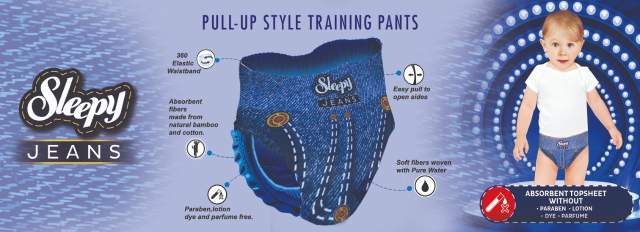 Scutece-chiloțel pentru bebeluși Sleepy Jeans Ultra Sensitive, mărimea 5, 11-18kg, 24 buc.