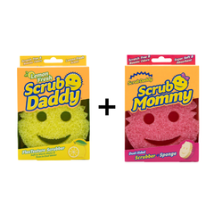 Pachet Promo SCRUB DADDY - Burete lemon fresh (1 buc) si Burete Mommy Pink (1 buc)