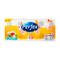 Hartie igienica Perfex Parfum de piersic 3 straturi 10 role 117 foi