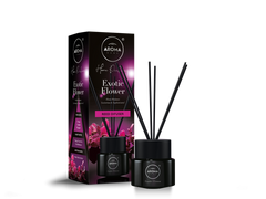 Odorizant de cameră cu bețișoare Aroma Home, Black, Exotic flower, 100ml
