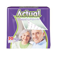 Păturici absorbante pentru pat, Adult Actual Double, 90x60 cm, 30 bucăți