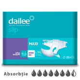 Scutece Adulți DAILEE-SLIP Maxi 7.5 Picături, L/XL (120-160 cm) 28 bucăți