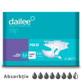 Scutece Adulti DAILEE Slip Maxi 7.5 Picaturi, XXL (120-180 cm) 28 bucati