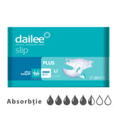 Scutece Adulți DAILEE-SLIP Plus 5.5 Picături, M 80-135 cm 28 bucăți