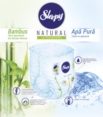 Scutece-Chilotel pentru bebeluși Sleepy Natural, mărime 5 Junior, 11-18kg, 24 bucăți