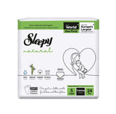 Scutece-Chilotel pentru bebeluși Sleepy Natural, mărime 5 Junior, 11-18kg, 24 bucăți