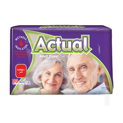 Scutece textil incontinență adulți, Actual Double, mărimea L 100-150 cm, 30 bucăți