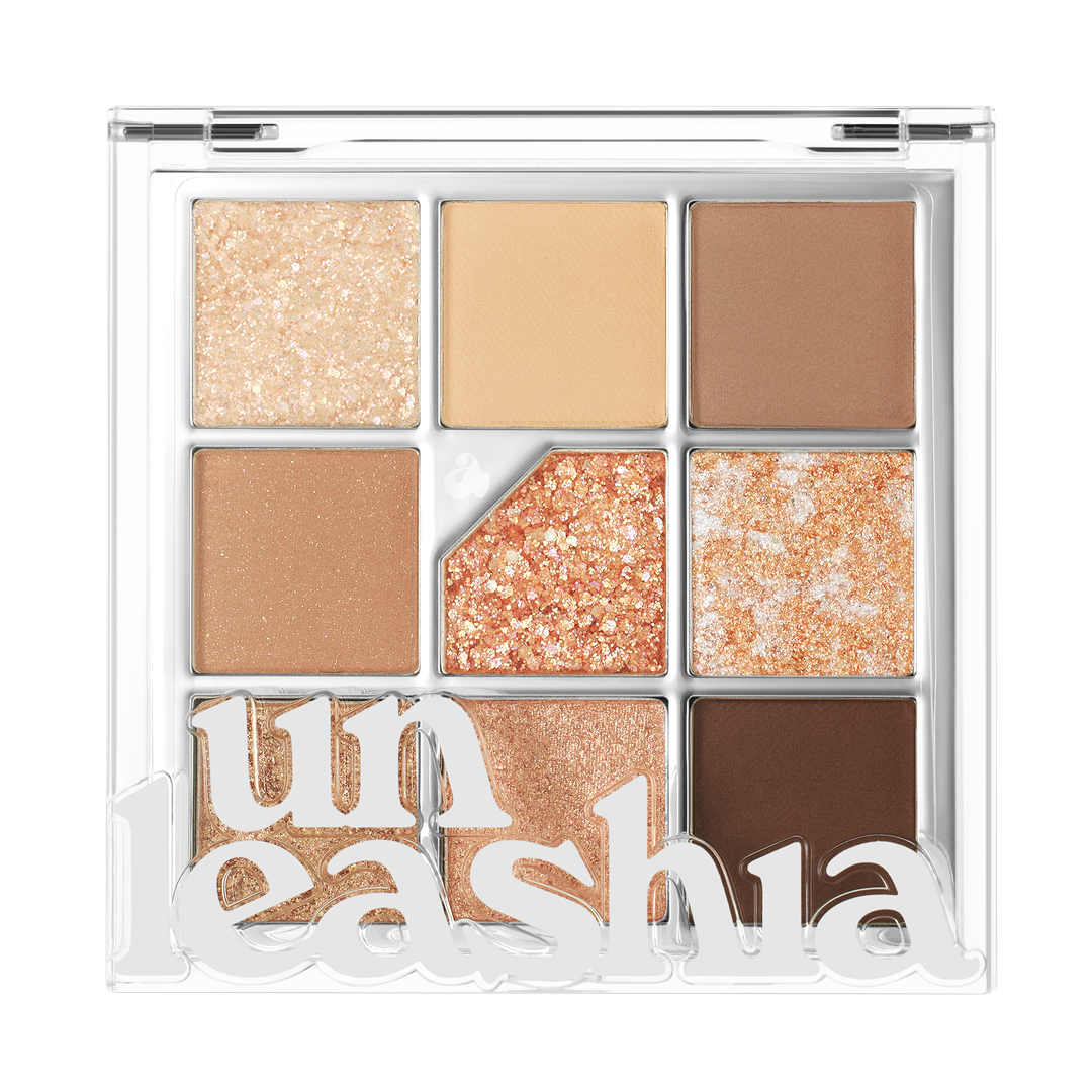 Unleashia Paleta farduri ochi cu glitter N2 All of Brown, 6.2g