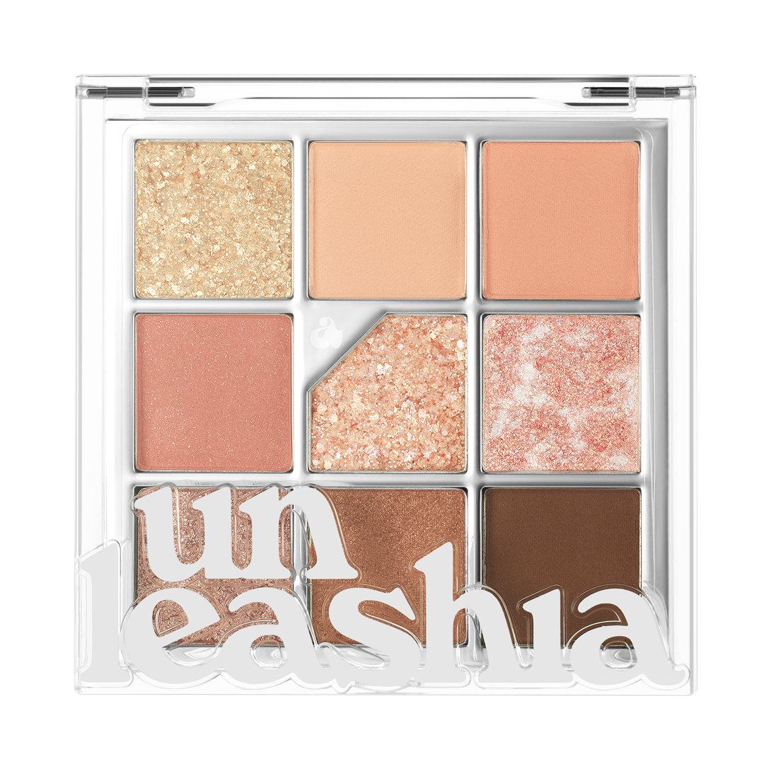 Unleashia Paleta farduri pentru ochi cu glitter N3 All of Coralpink, 6.2g