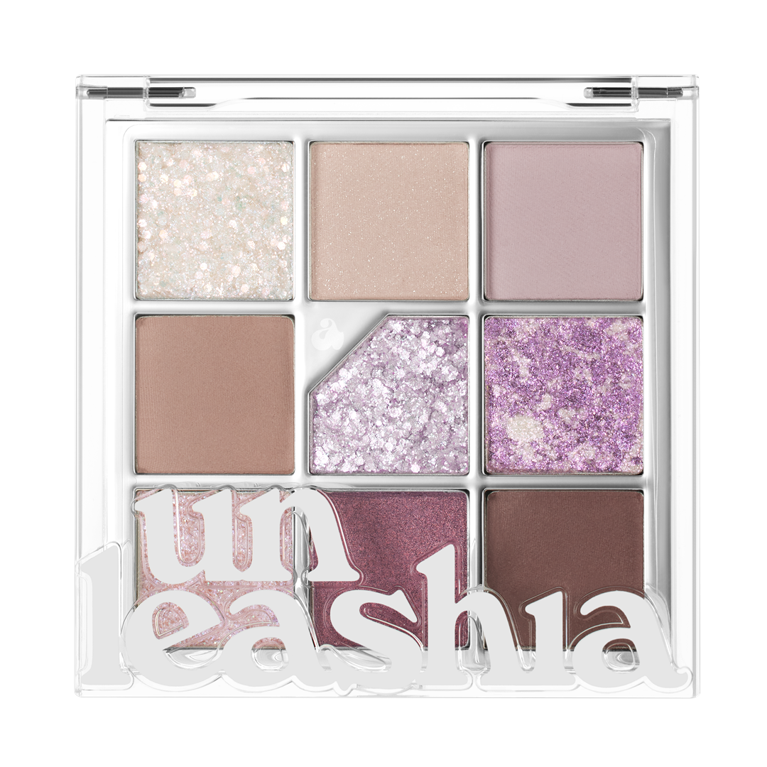 Unleashia Paleta farduri pentru ochi cu glitter N4 All of Lavender Fog, 6.2g