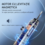 Periuta de dinti electrica, JTF Sonic, P200 (6 capete de periuta,  trusa de calatorit, suport de incarcare), Alb