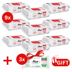 PACHET PROMO: 9× Șervețele Sleepy Cherry Blossom 100 buc + 3× Șervețele White Soap 30 buc