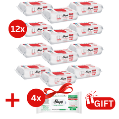 PACHET PROMO: 12× Șervețele Sleepy Cherry Blossom 100 buc + 4× Șervețele White Soap 30 buc