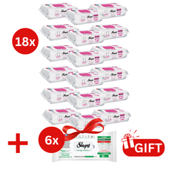 PACHET PROMO: 18× Șervețele Sleepy Lilium Bouquet 100 buc + 6× Șervețele White Soap 30 buc