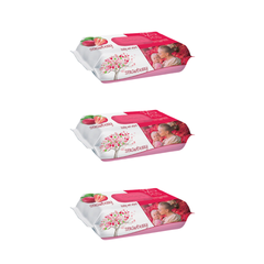 3x Sleepy Strawberry Servetele umede pentru bebelusi 120buc aroma de capsuna
