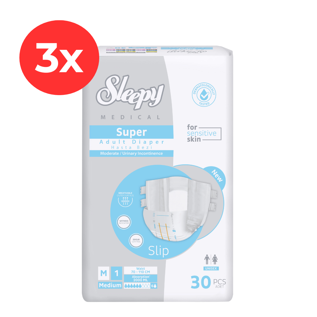 3x SLEEPY MEDICAL SUPER Scutec Adult Medium M1 30