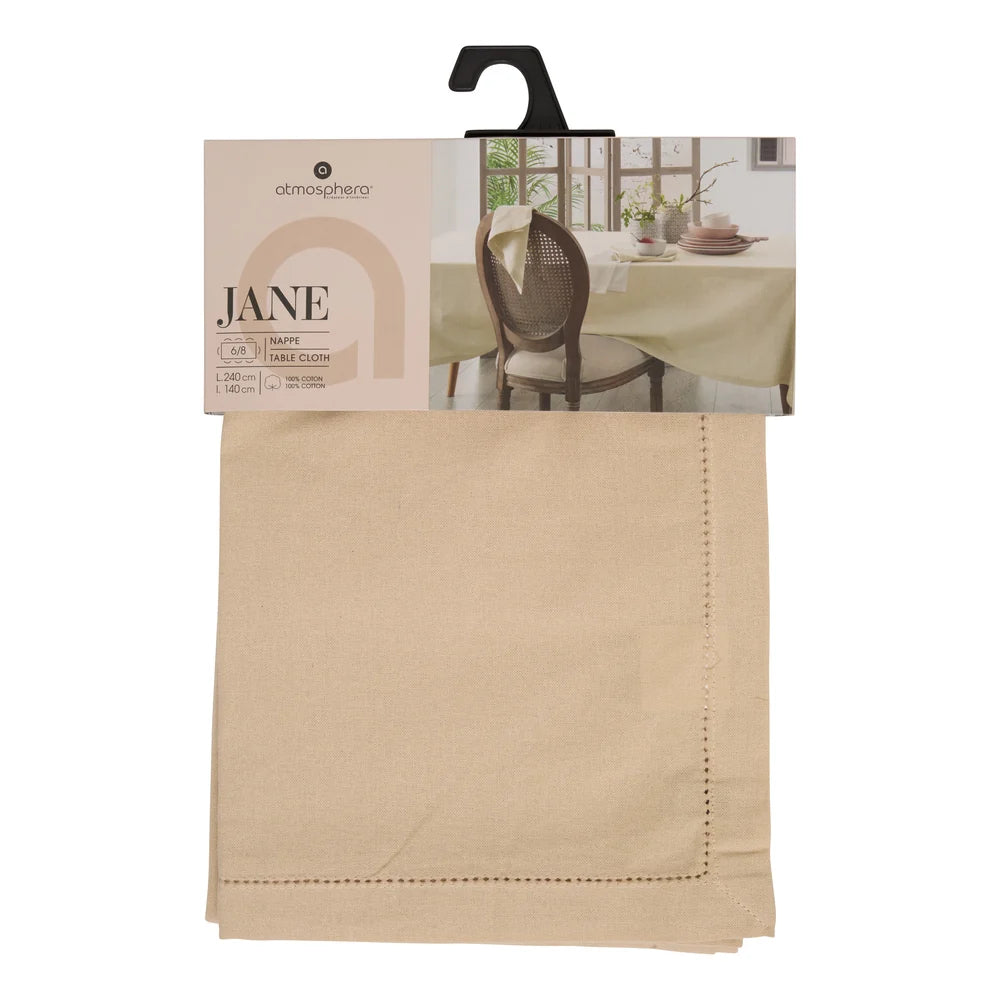 Fata de Masa Jane Chambray Bej 140 x 240 cm - Atmosphera