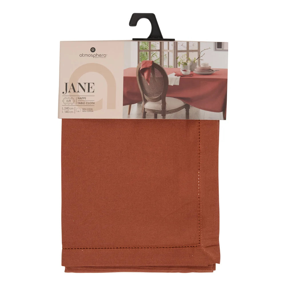 Fata de Masa Jane Chambray Terracotta 140 x 240 cm - Atmosphera