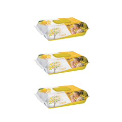 3x Sleepy Lemon Servetele umede pentru bebelusi 120buc aroma de lamaie