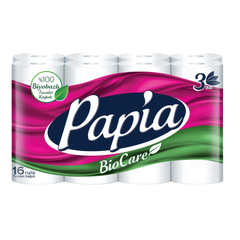 Hartie igienica PAPIA Bio Care 16 role, 3 straturi