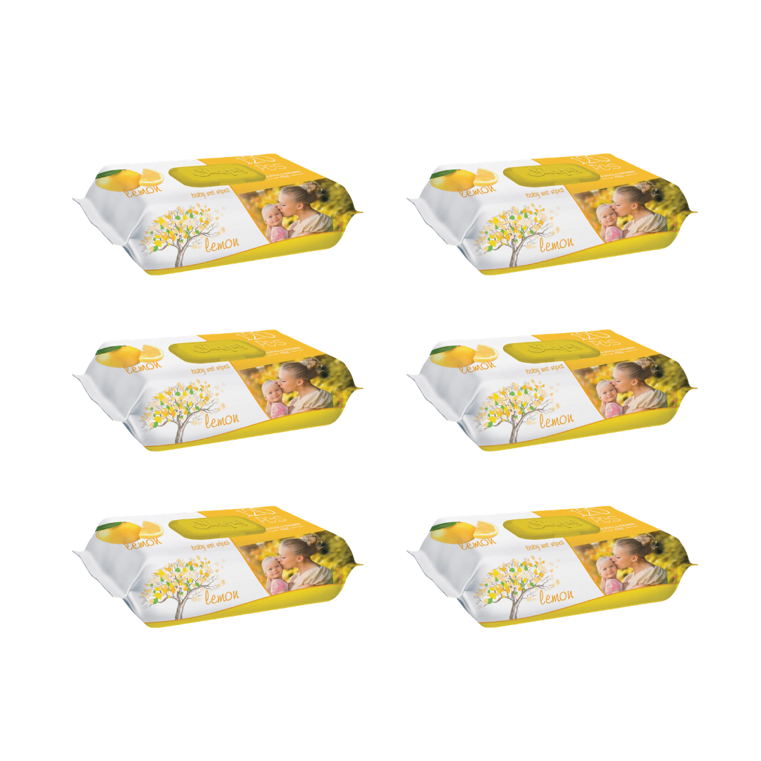 6x Sleepy Lemon Servetele umede pentru bebelusi 120buc aroma de lamaie