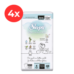 4x SLEEPY BIO NATURAL Scutece Chilotel 4 MAXI 48buc