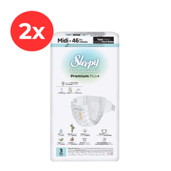 2x SLEEPY BIO NATURAL PREMIUM Scutece 3 Midi 46buc