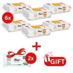 PACHET PROMO: 6× Șervețele Sleepy Herbal Soap Additive 100 buc + 2× Șervețele White Soap 30 buc
