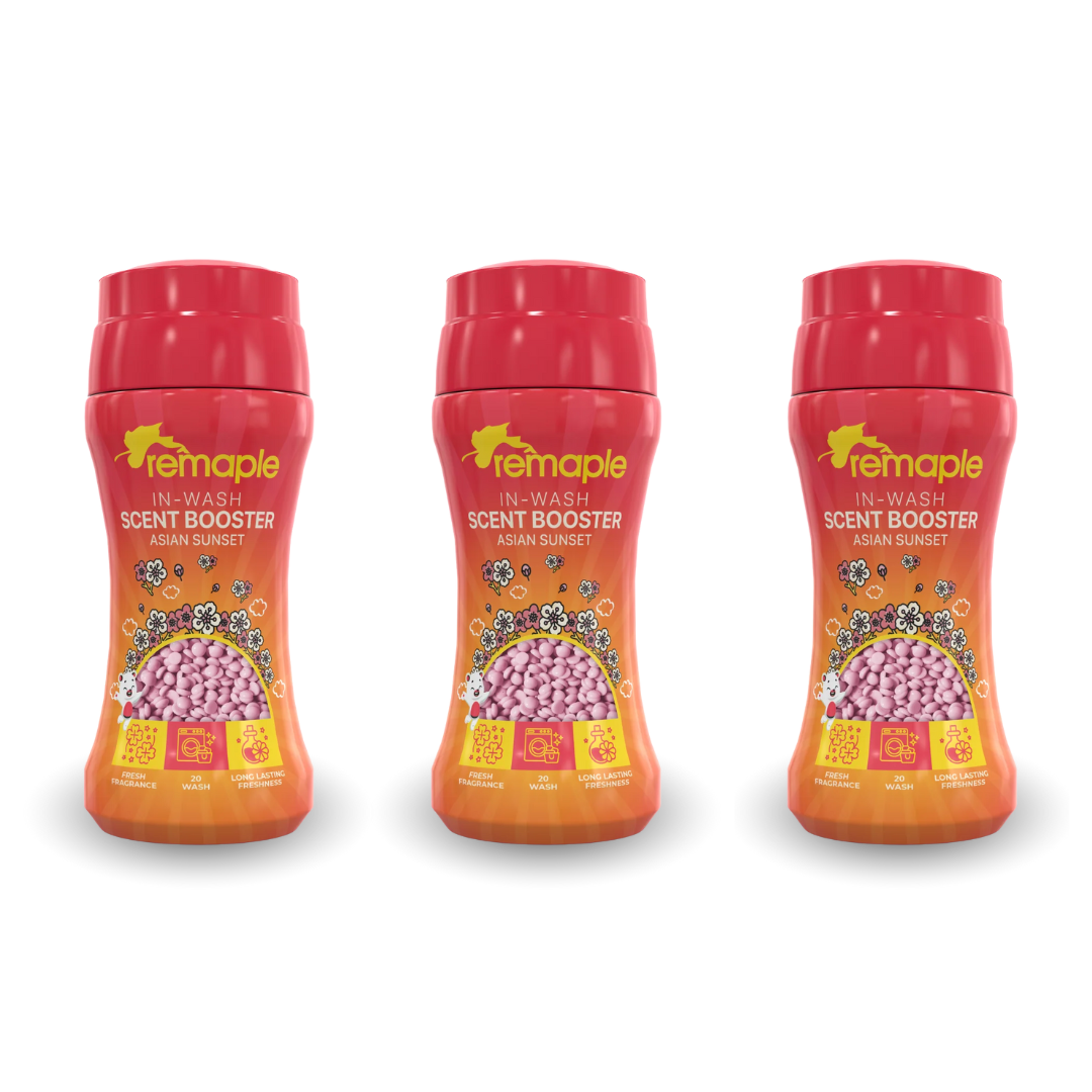 Pachet Promo REMAPLE - Perle Parfumate pentru Rufe Asian Sunset (3 x 210 g)