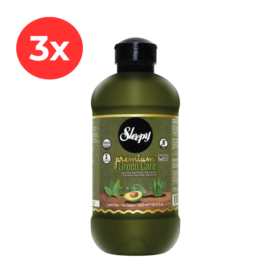 3x SLEEPY PREMIUM Sapun lichid Green Care 1500 ml