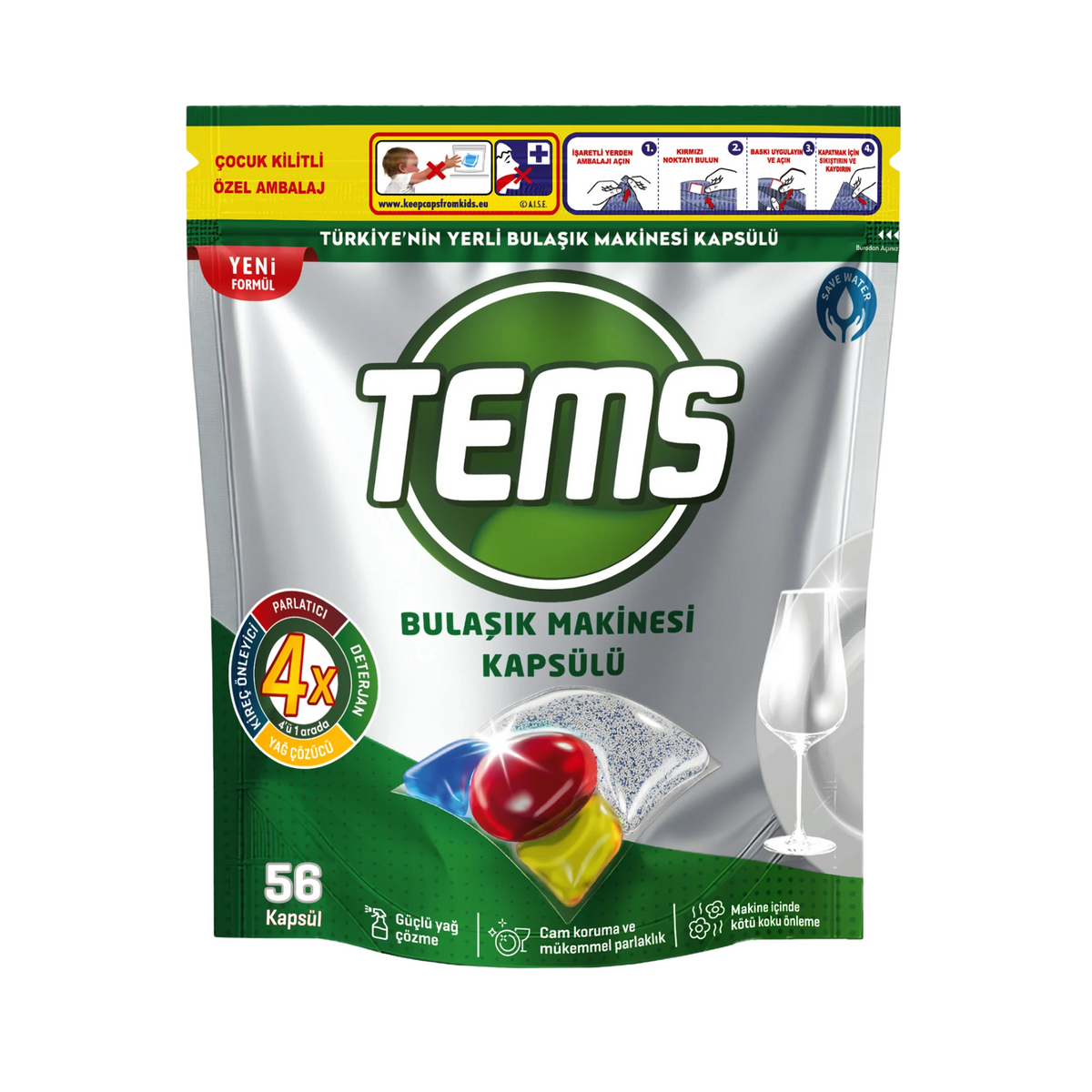 TEMS Capsule pentru masina de spalat vase 56 buc