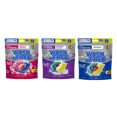 Pachet Promo WASH & FREE - Detergent capsule pentru rufe mix (51 capsule)