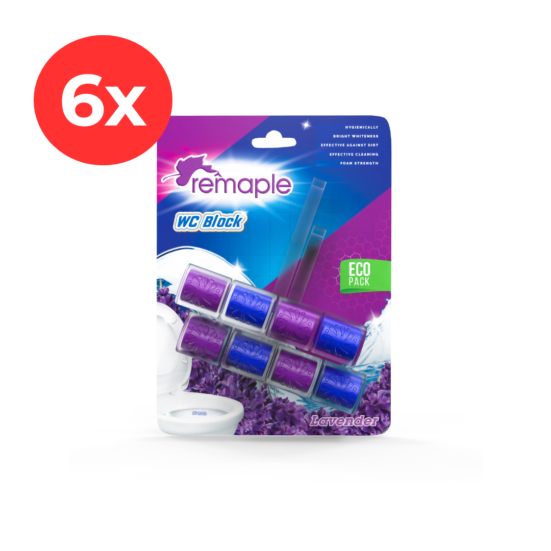 6 x REMAPLE WC Deo block Lavender 50*2gr