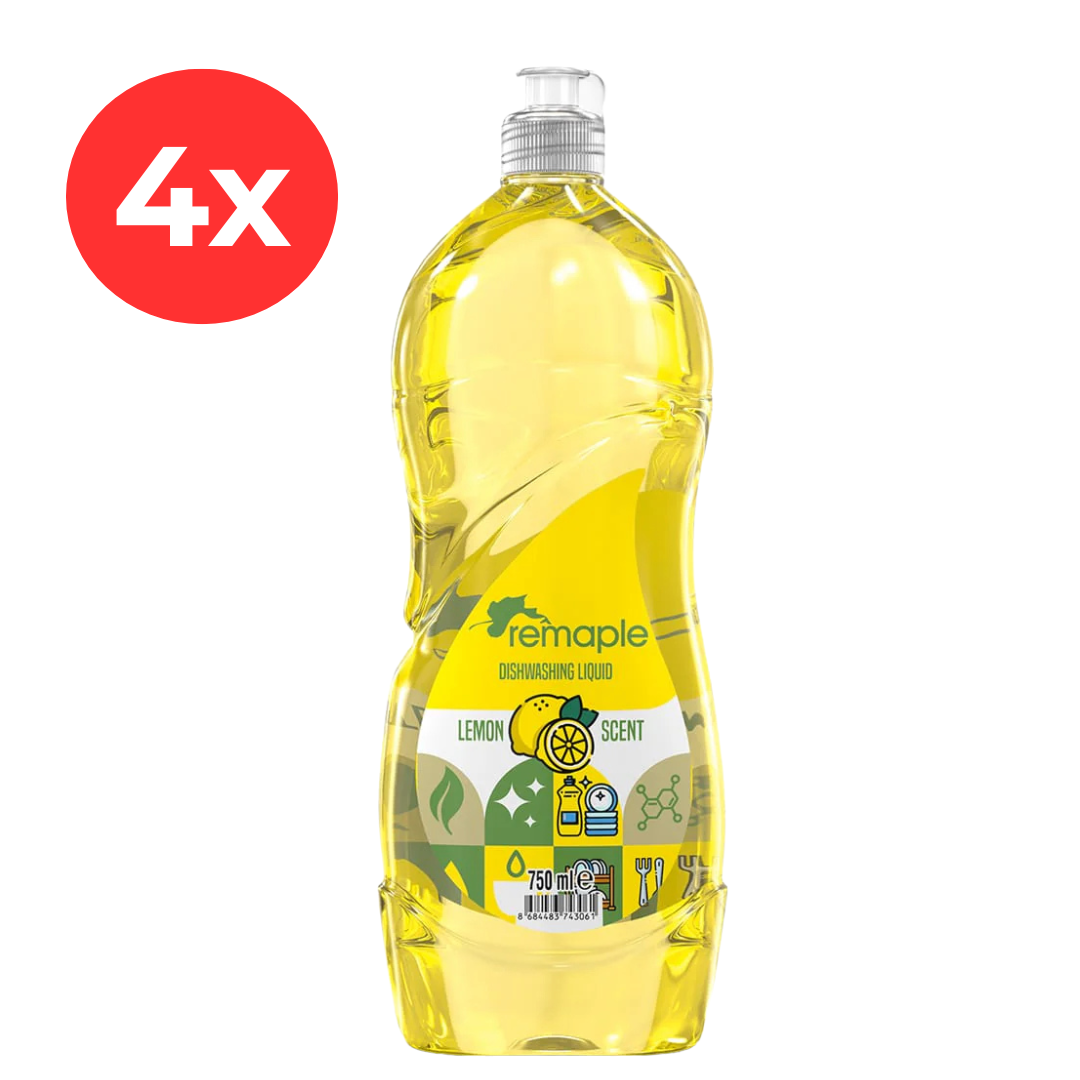 4 x REMAPLE Detergent de vase Lemon, 750ml