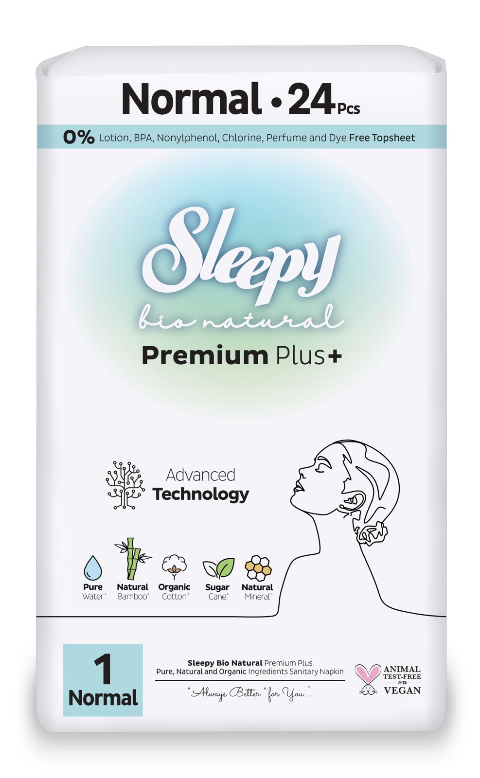 Absorbante Normal (1 pic) SLEEPY BIO NATURAL PREMIUM -24buc
