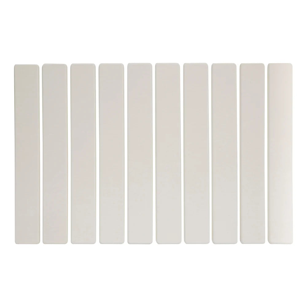 Covoras de baie din diatomita bej cu design lamelat 60 x 39 cm