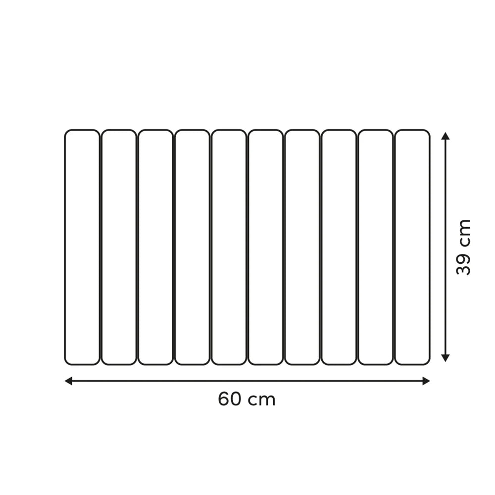 Covoras de baie din diatomita bej cu design lamelat 60 x 39 cm