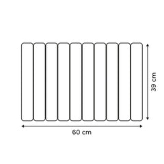 Covoras de baie din diatomita bej cu design lamelat 60 x 39 cm