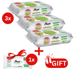 PACHET PROMO: 3× Șervețele Sleepy Easy Clean bergamotă 50 buc + 1× Șervețele White Soap 30 buc