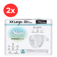 2x SLEEPY BIO NATURAL PREMIUM Scutece 7 XXLarge 30buc