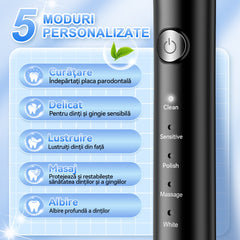 Periuta de dinti electrica, JTF Sonic, J40 (8 capete de periere) Albastru