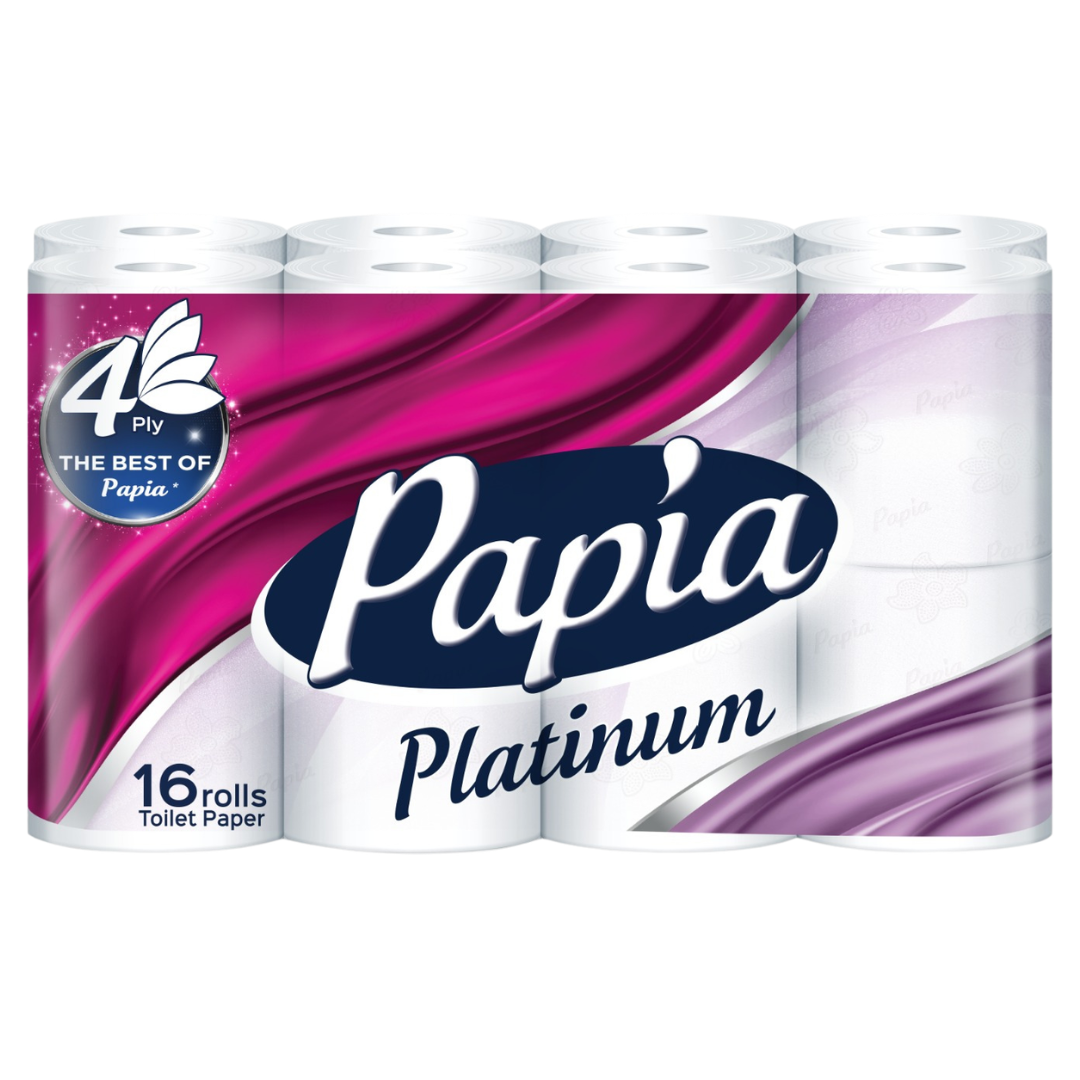 Hartie igienica PAPIA Platinum 16 role, 4 straturi